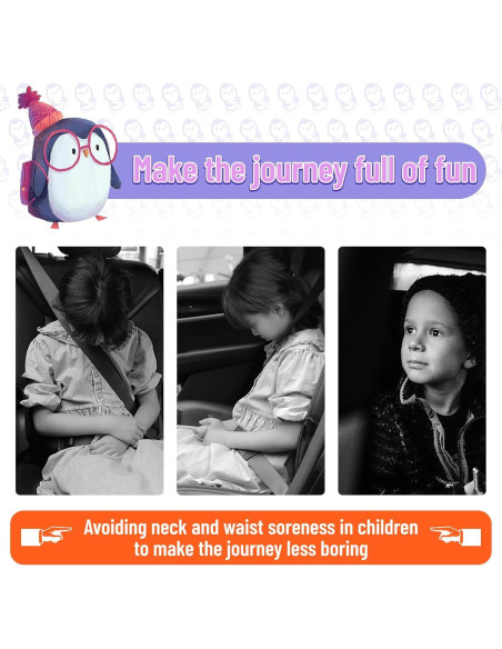 Almohada de Viaje para Niños Auvstar Forma de Y Púrpura