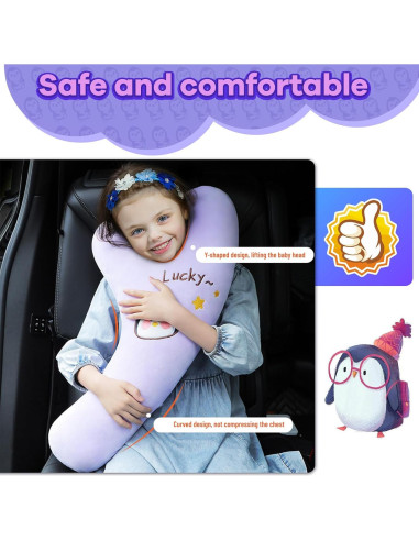 Almohada de Viaje para Niños Auvstar Forma de Y Púrpura