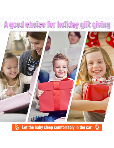 Almohada de Viaje para Niños Auvstar Forma de Y Púrpura