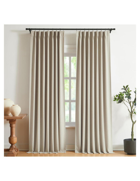 Cortinas de Oscurecimiento Completo Vision Home 2 Paneles 102x274 cm Arena
