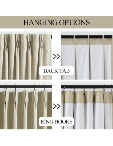 Cortinas de Oscurecimiento Completo Vision Home 2 Paneles 102x274 cm Arena