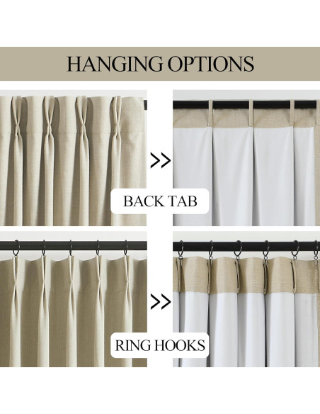 Cortinas de Oscurecimiento Completo Vision Home 2 Paneles 102x274 cm Arena