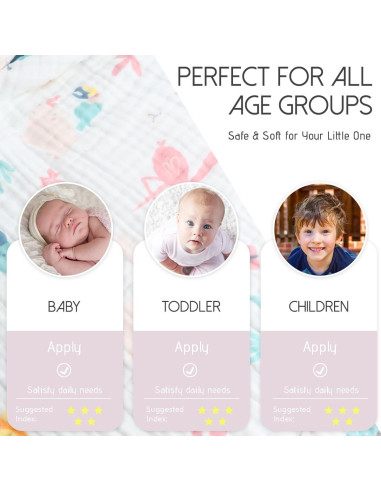 Toalla de Baño para Bebés ICKEYOU 109x109 cm Rosa Algodón