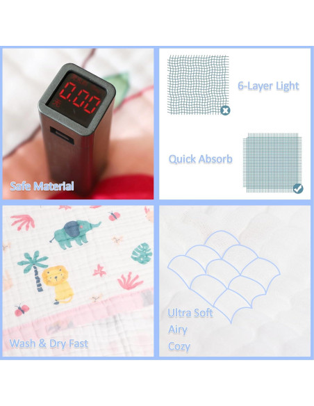 Toalla de Baño para Bebés ICKEYOU 109x109 cm Rosa Algodón