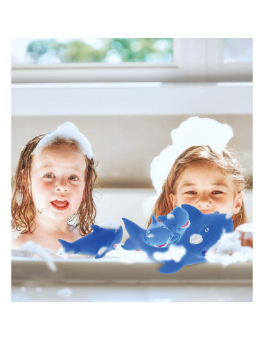 Juego de Juguetes de Baño Dollibu - Tiburón Azul y Tortugas