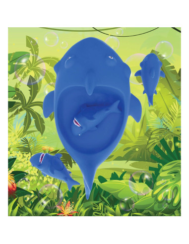 Juego de Juguetes de Baño Dollibu - Tiburón Azul y Tortugas