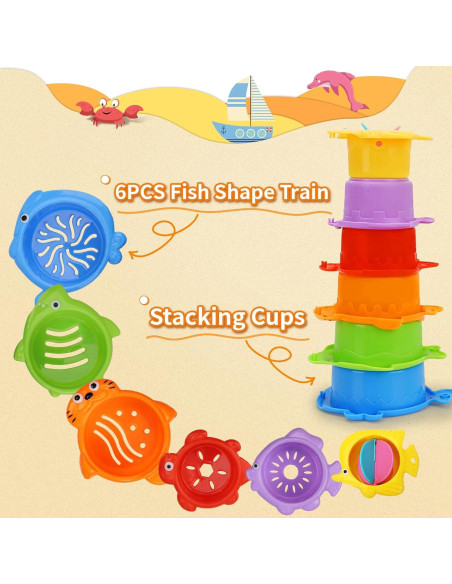 Juguetes de baño para bebés SLTBEH, 13 piezas, sin moho