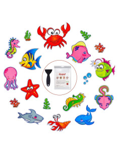 Pegatinas Antideslizantes Secopad para Bañera 18 Piezas Marinas