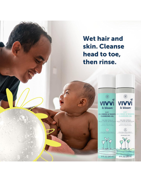 Gel Limpiador 2-en-1 para Bebés Vivvi & Bloom 295 ml Gel Limpiador 2-en-1 para Bebés Vivvi & Bloom 295 ml