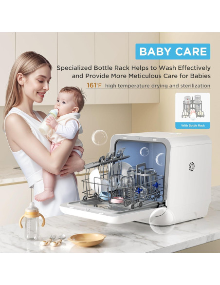 Lavavajillas Portátil Midea MDC17P4CWW 5L Cuidado Bebé Lavavajillas Portátil Midea MDC17P4CWW 5L Cuidado Bebé