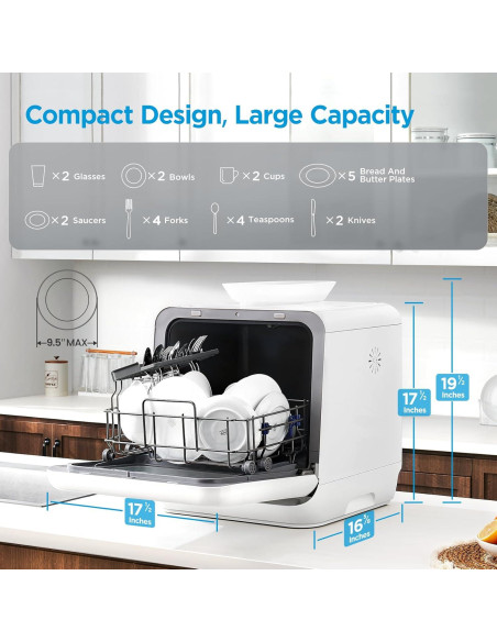 Lavavajillas Portátil Midea MDC17P4CWW 5L Cuidado Bebé Lavavajillas Portátil Midea MDC17P4CWW 5L Cuidado Bebé