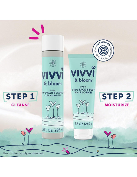 Gel Limpiador 2-en-1 para Bebés Vivvi & Bloom 295 ml Gel Limpiador 2-en-1 para Bebés Vivvi & Bloom 295 ml