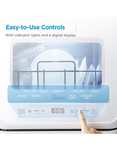 Lavavajillas Portátil Midea MDC17P4CWW 5L Cuidado Bebé