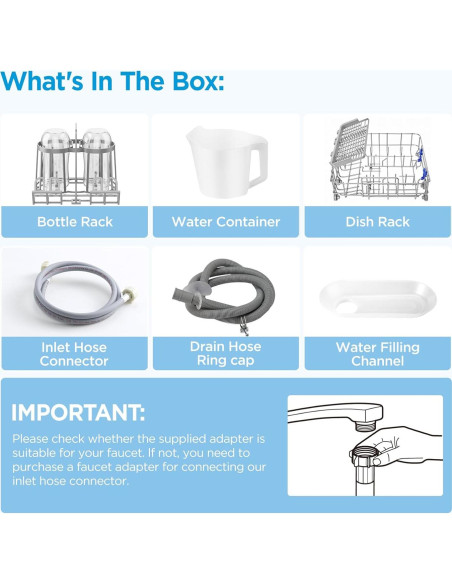 Lavavajillas Portátil Midea MDC17P4CWW 5L Cuidado Bebé Lavavajillas Portátil Midea MDC17P4CWW 5L Cuidado Bebé
