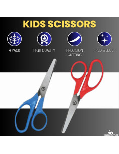 Tijeras de Seguridad para Niños 1EnLaOficina, Azul, Multiusos 2