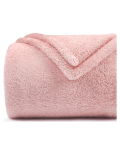 Manta de Felpa Rosa Felesha Fingal 101.6x127 cm Suave