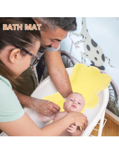 Alfombrilla de Baño para Bebés Totority Amarillo Claro 49x30 cm 2