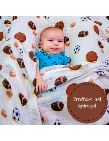 Manta de Muselina LollyBanks 120x120 cm Algodón Deportivo