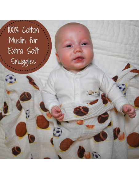 Manta de Muselina LollyBanks 120x120 cm Algodón Deportivo