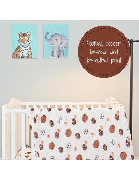 Manta de Muselina LollyBanks 120x120 cm Algodón Deportivo