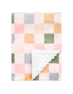Manta DILIMI para Bebé 76.2x101.6 cm Suave Minky Cuadrícula