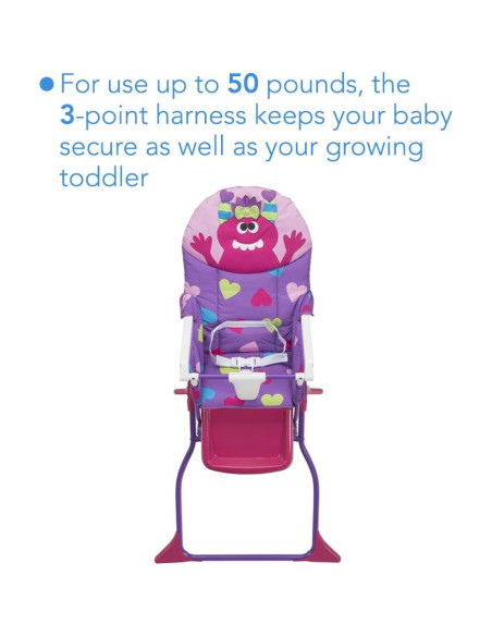 Silla Alta Plegable Cosco Monstruo Shelley para Bebés