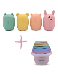 Conjunto de Juguetes de Baño de Silicona BrushinBella 4 Piezas