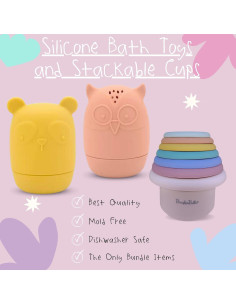 Conjunto de Juguetes de Baño de Silicona BrushinBella 4 Piezas 2