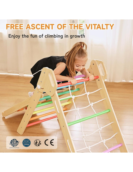 Conjunto de Escalada Pikler ZippyZebra 7 en 1 para Niños