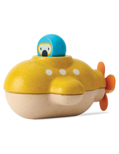 Submarino de Madera PlanToys para Baño - Juguete Educativo 12+ Meses