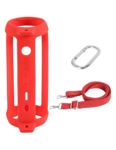 Funda de Silicona Suave co2CREA para JBL Flip 6 Roja 2