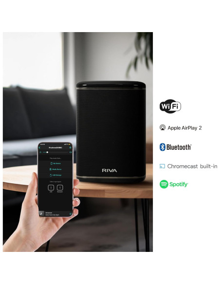 Altavoz RIVA Arena Hi-Fi Bluetooth 50W Multiroom Negro