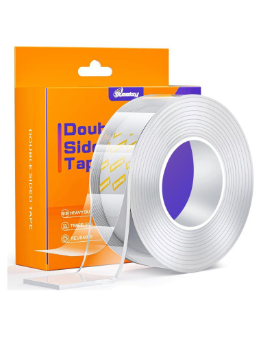 Cinta Adhesiva Doble Cara IKeelsy 3.0 x 304.8 cm Transparente