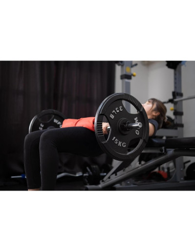 Abrazaderas de Barra Greententljs 1" Amarillo - Par de Clips de Pesas