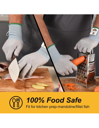Guantes de Corte Grado Alimenticio DINOPRO A4 Talla M