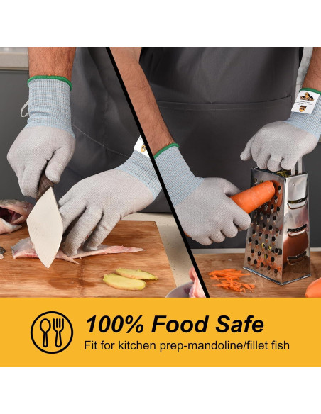 Guantes de Corte Grado Alimenticio DINOPRO A4 Talla M