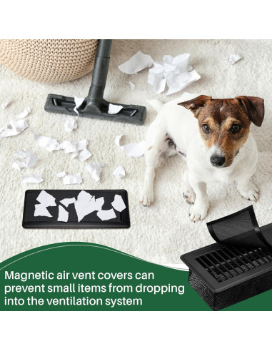 Juego de Rejillas de Piso Zonon 40 Pcs 10 x 25 cm Negro