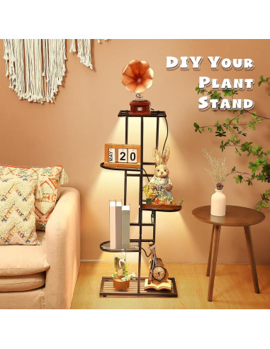 Soporte para Plantas Feekoon 5 Niveles con Luces LED Espectro Completo