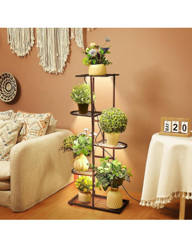 Soporte para Plantas Feekoon 5 Niveles con Luces LED Espectro Completo