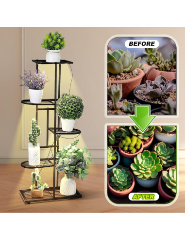 Soporte para Plantas Feekoon 5 Niveles con Luces LED Espectro Completo