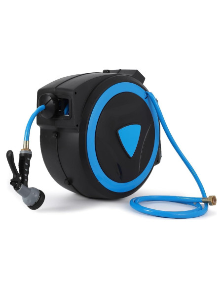 Carrete de Manguera de Jardín EscoSunshine 19.81m Retráctil