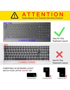 Cubierta de Teclado CaseBuy para Lenovo IdeaPad 15.6 Negro 2