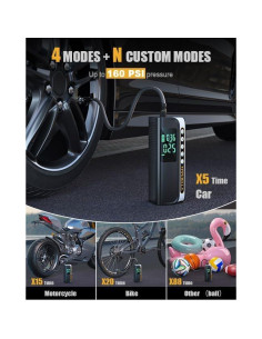 Compresor de Aire Portátil VTOMAN X6 Pro 160 PSI con Luz LED 2