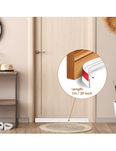 Sello de Puerta Aislante YOUSHARES 99 cm Blanco - Excluidor de Corrientes 2