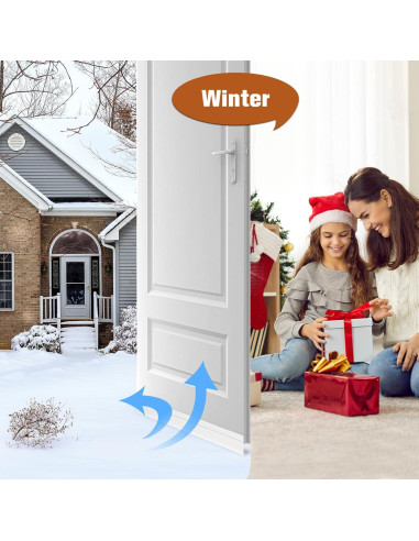 Sello de Puerta Aislante YOUSHARES 99 cm Blanco - Excluidor de Corrientes