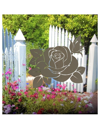 Vinilo Decorativo DCentral Rosa Grabado 20x30 cm Reutilizable