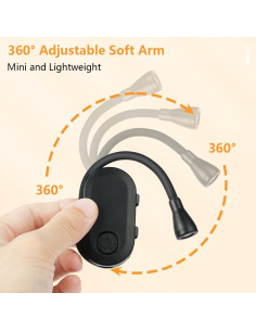 Luz de Lectura LED Riyuu Recargable con Clip Flexible 360 2