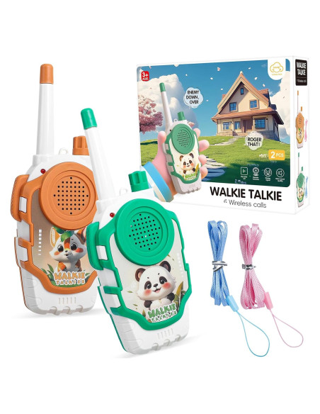 Walkie Talkies COUOMOXA para Niños - 2 Paquete 609.6m Alcance