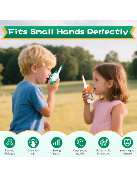 Walkie Talkies COUOMOXA para Niños - 2 Paquete 609.6m Alcance