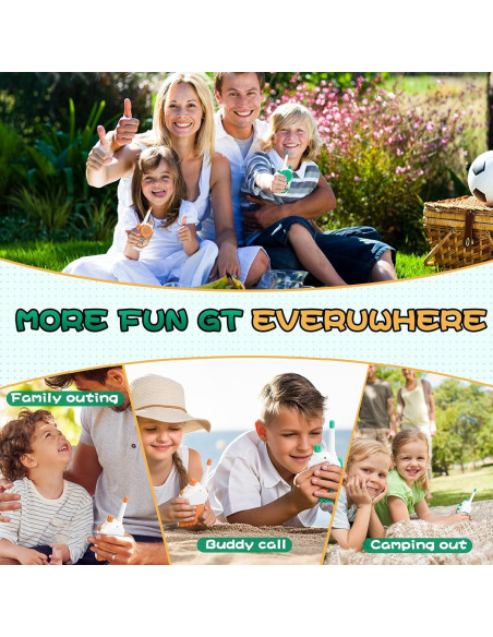 Walkie Talkies COUOMOXA para Niños - 2 Paquete 609.6m Alcance